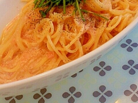 生クリーム不使用！明太子クリームパスタ